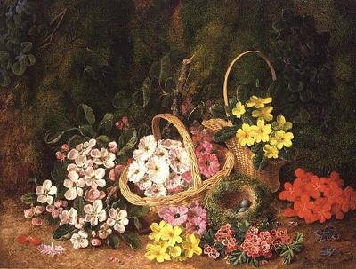 Fiori primaverili in cesti da George Clare