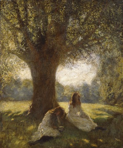 Un posto ombreggiato (c.1920) da George Clausen