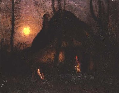 Cottage al Chiaro di Luna da George Clausen
