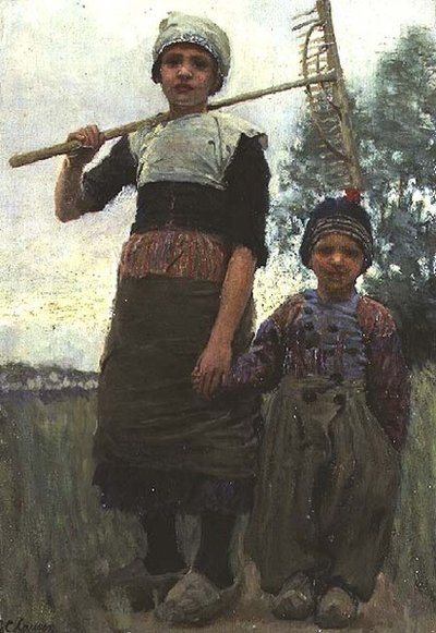 Piccoli fienaioli, Olanda del Nord da George Clausen