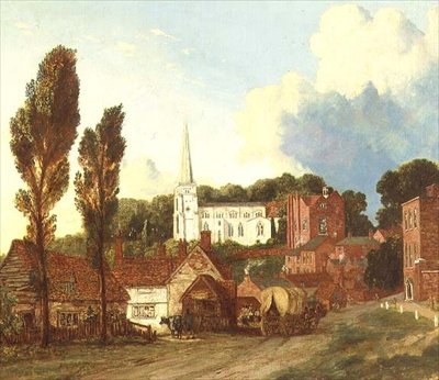 Una vista di Harrow, con la chiesa di Santa Maria e l