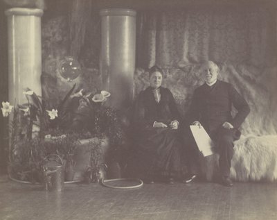 Il signor e la signora Charles E. Tiffany nello studio di Louis C. Tiffany da George Collins Cox