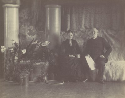 Il signor e la signora Charles L. Tiffany nello studio di Louis C. Tiffany, ca. 1890 da George Collins Cox