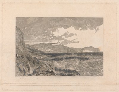 Castello di Pendennis e ingresso del porto di Falmouth da George Cooke