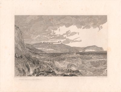 Castello di Pendennis e ingresso del porto di Falmouth da George Cooke