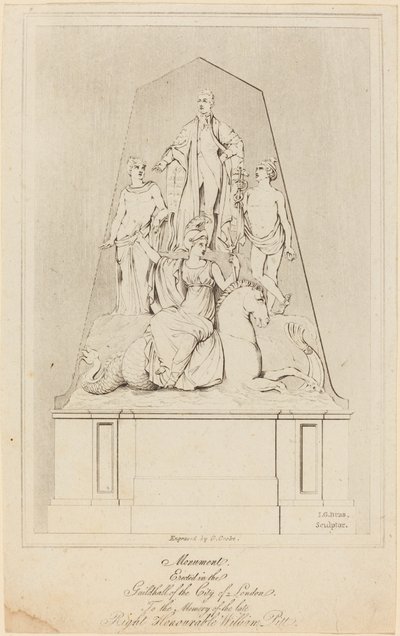 Monumento a William Pitt da George Cooke after James George Bubb