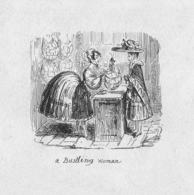 Una donna indaffarata, 1829 da George Cruikshank