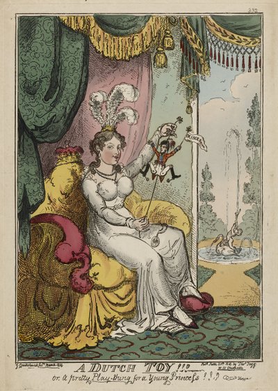 Un giocattolo olandese!!! o, Un bel giocattolo per una giovane principessa!!! Evviva, marzo 1814, pubblicato il 20 giugno da George Cruikshank