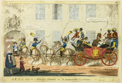 Una visita R-Y-L in una capitale straniera da George Cruikshank
