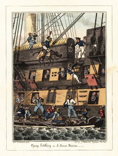 Un dragone della milizia punito a Santiago, Capo Verde (litografia) da George Cruikshank