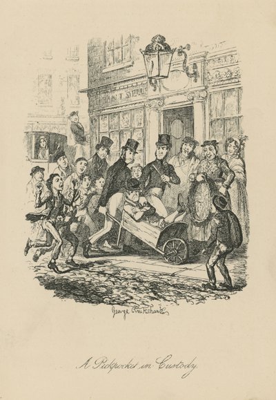Un borseggiatore in custodia da George Cruikshank