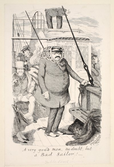 Un uomo molto buono, senza dubbio, ma un cattivo marinaio! da George Cruikshank