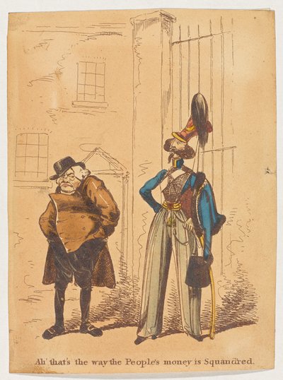 Ah, così vengono sperperati i soldi del popolo da George Cruikshank