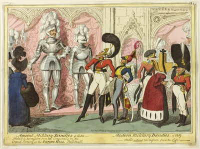 Dandy militari antichi e moderni del 1450 da George Cruikshank