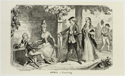 Aprile - Fooling dalle acqueforti di George Cruikshank per The Comic Almanacks: 1835-1853 da George Cruikshank