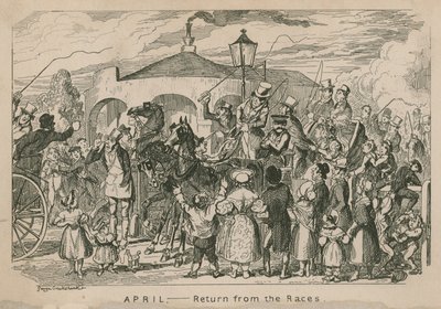 Aprile - Ritorno dalle corse da George Cruikshank