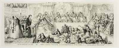 As It Ought to Be or The Ladies Trying a Contemplate Scoundrel for a "Breach of Promise" dalle acqueforti di George Cruikshank per The Comic Almanacks: 1835-1853 da George Cruikshank