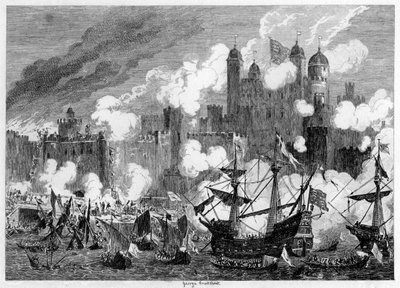 Attacco alla Torre di San Tommaso da parte del Duca di Suffolk, 1554, 1840 da George Cruikshank