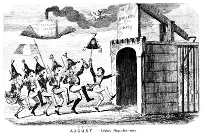 Agosto - Idee Napoleoniche, XIX secolo da George Cruikshank