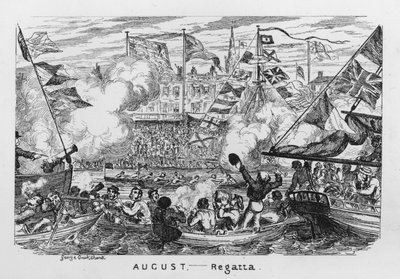 Agosto, Regata da George Cruikshank