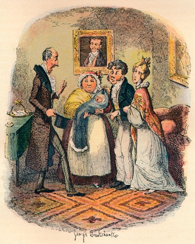 Battesimo a Bloomsbury, c1900 da George Cruikshank
