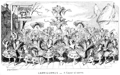 Capricornus - un Caper-o-corns, XIX secolo da George Cruikshank
