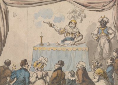 Prestigiatore con Pistola e Carte da George Cruikshank
