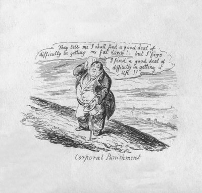 Punizione corporale, 1829 da George Cruikshank