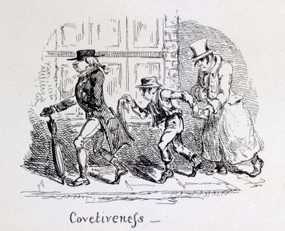 Avidità da Illustrazioni Frenologiche, 1826 da George Cruikshank