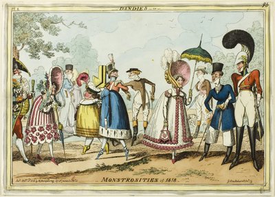 Dandies o Mostruosità del 1818 da George Cruikshank