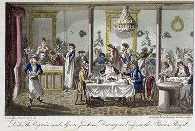 Cena da Very, al Palais Royal - in “Life in Paris” da George Cruikshank