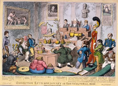 Esposizione alla Royal Horticultural Society, Londra, 1826 da George Cruikshank