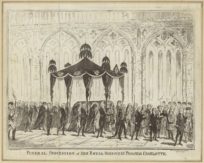 Processione funebre di sua altezza reale la principessa Charlotte da George Cruikshank