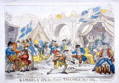 Giochi sul Tamigi, febbraio, 1814 da George Cruikshank