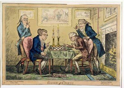 Partita a Scacchi, pubblicato da H. Humphrey, Londra da George Cruikshank