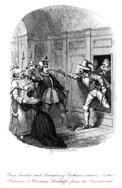 Guy Fawkes e Humphrey Chetham, 1605, 1841 da George Cruikshank