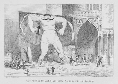 Guy Fawkes trattato classicamente, Un cartone non esposto (incisione) da George Cruikshank