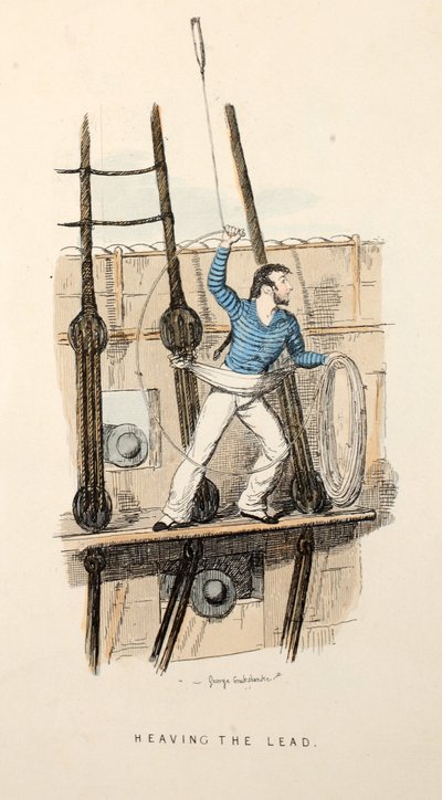 Gettare il piombo, pub. c.1841 da George Cruikshank