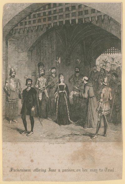 Heckenham offre a Jane un perdono da George Cruikshank