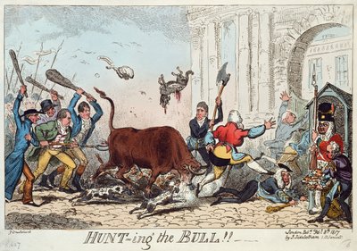 Caccia al toro da George Cruikshank