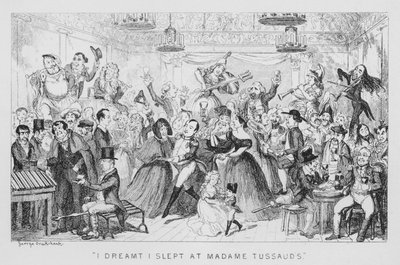 Ho sognato di dormire da Madame Tussaud da George Cruikshank