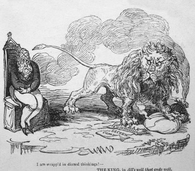 Sono avvolto in pensieri cupi!, c1820 da George Cruikshank