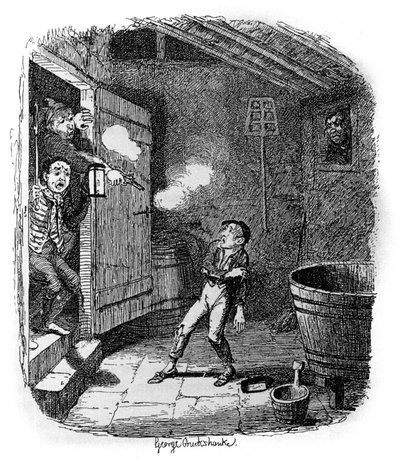 Illustrazione per Oliver Twist (Olivier) di Charles Dickens (1812-1870), di George Cruikshank (1792-1878) da George Cruikshank