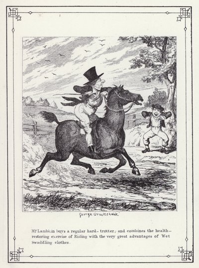 Illustrazione per Il Libro del Celibe, o Il Progresso di Mr Lambkin (Gent) (incisione) da George Cruikshank