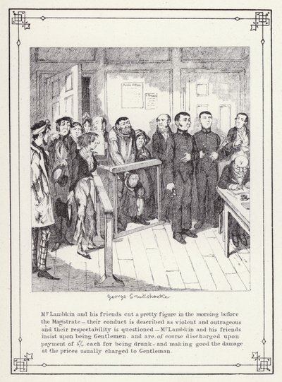 Illustrazione per Il Libro del Celibe, o Il Progresso di Mr Lambkin (Gent) (incisione) da George Cruikshank