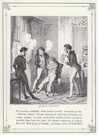 Illustrazione per Il Libro del Celibe, o Il Progresso di Mr Lambkin (Gent) (incisione) da George Cruikshank