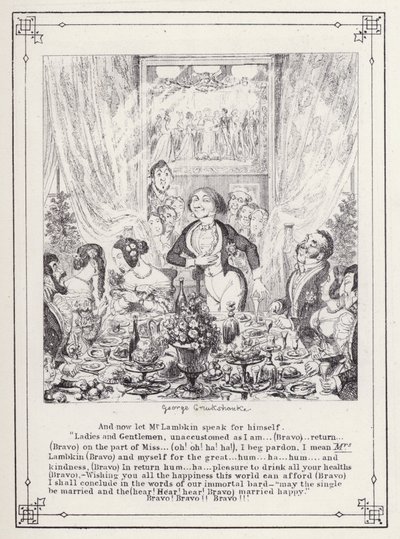 Illustrazione per Il libro del celibe, o Il progresso del signor Lambkin (Gent) da George Cruikshank