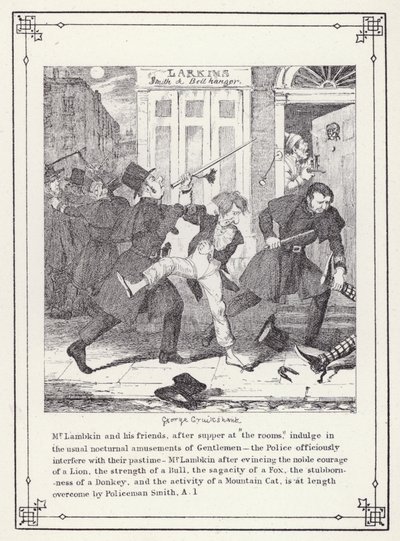 Illustrazione per Il libro del celibe, o Il progresso del signor Lambkin (Gent) da George Cruikshank