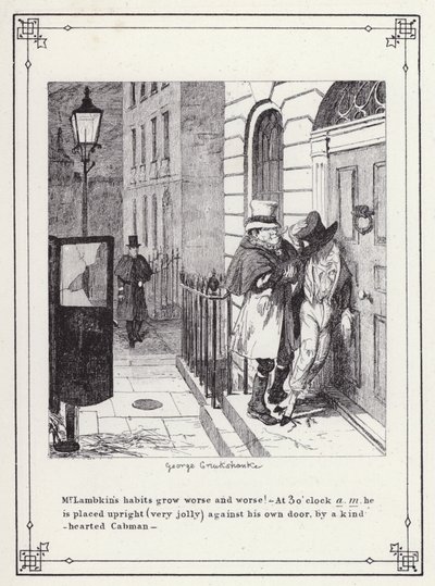 Illustrazione per The Bachelor’s Own Book, o The Progress of Mr Lambkin (Gent) da George Cruikshank