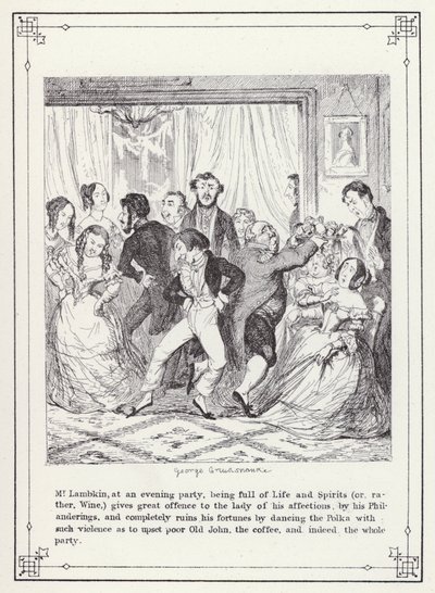 Illustrazione per The Bachelor’s Own Book, o The Progress of Mr Lambkin (Gent) da George Cruikshank